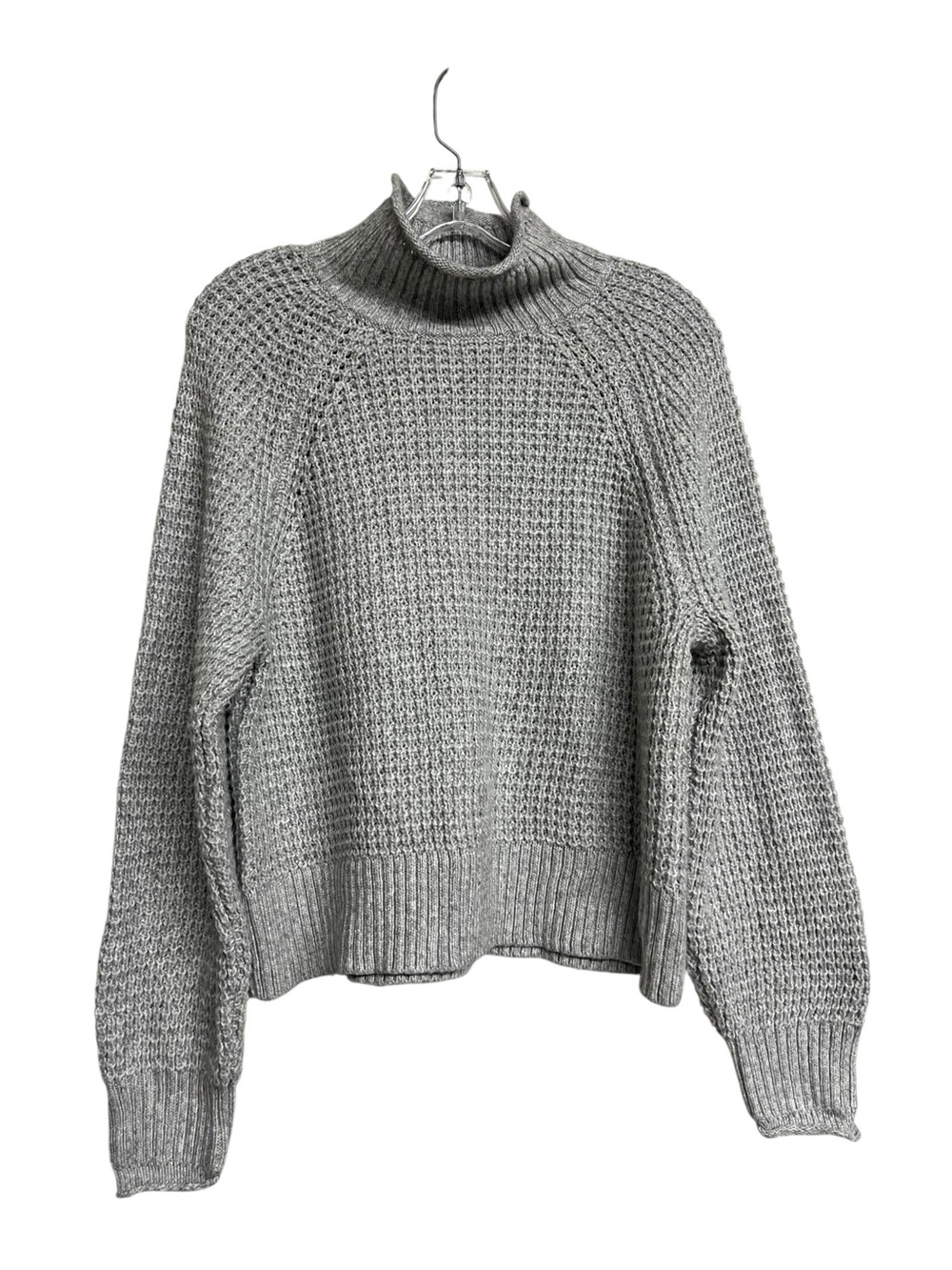 American Eagle Outfitters Gray Knit Roll Neck Sweater Small Classic Old Money
